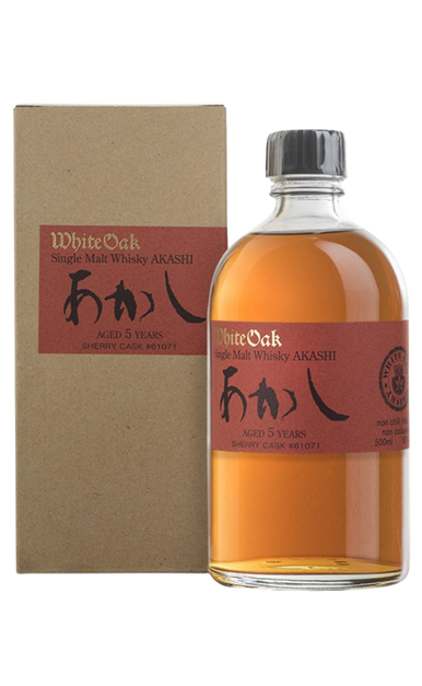 AKASHI WHISKEY SINGLE MALT SHERRY CASK 5YR 750ML Spirits