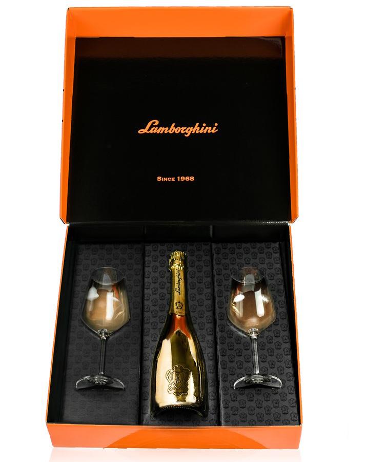 Lamborghini Gold Brut Gift Set (750ml)