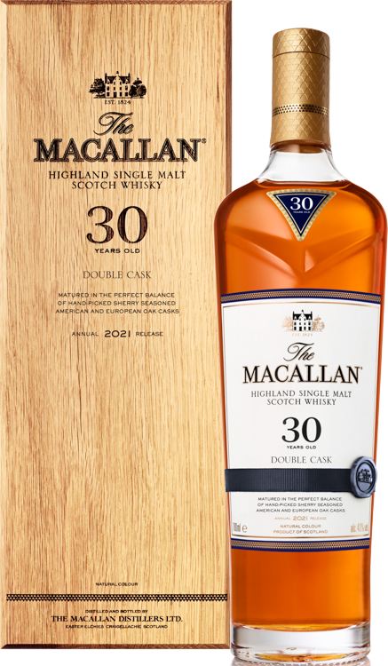 MACALLAN SCOTCH SINGLE MALT DOUBLE CASK 30YR 750ML Spirits