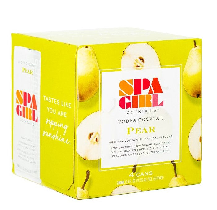 SPA GIRL COCKTAILS VODKA PEAR 4X200ML - Remedy Liquor