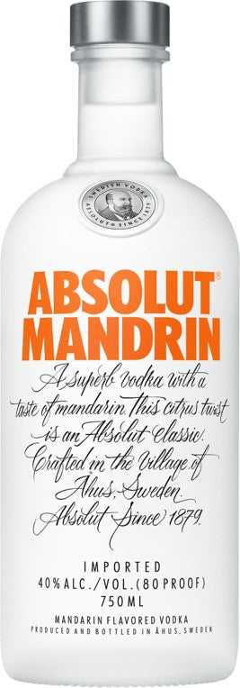 ABSOLUT VODKA MANDRIN SWEDEN 750ML Spirits