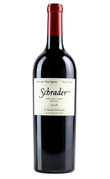 SCHRADER CABERNET SAUVIGNON HERITAGE CLONE OAKVILLE TO KALON VINEYARD NAPA VALLEY 2018 WINE