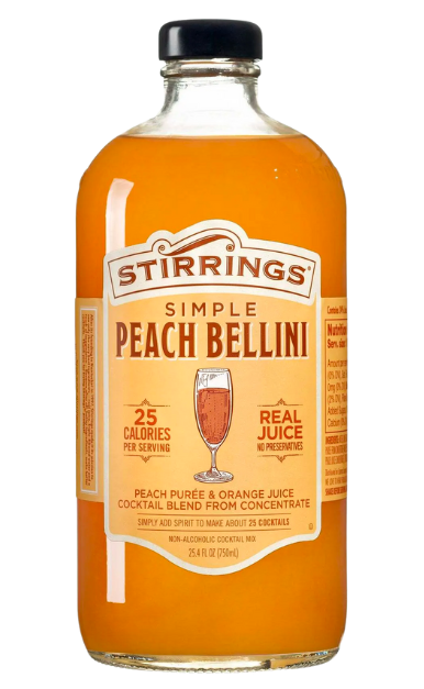 STIRRINGS PEACH BELLINI MIX 750ML MIXER
