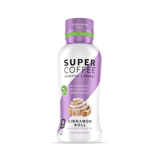 SUPER COFFEE POSITIVE ENERGY DRINK CINNAMON ROLL 12OZ BOT
