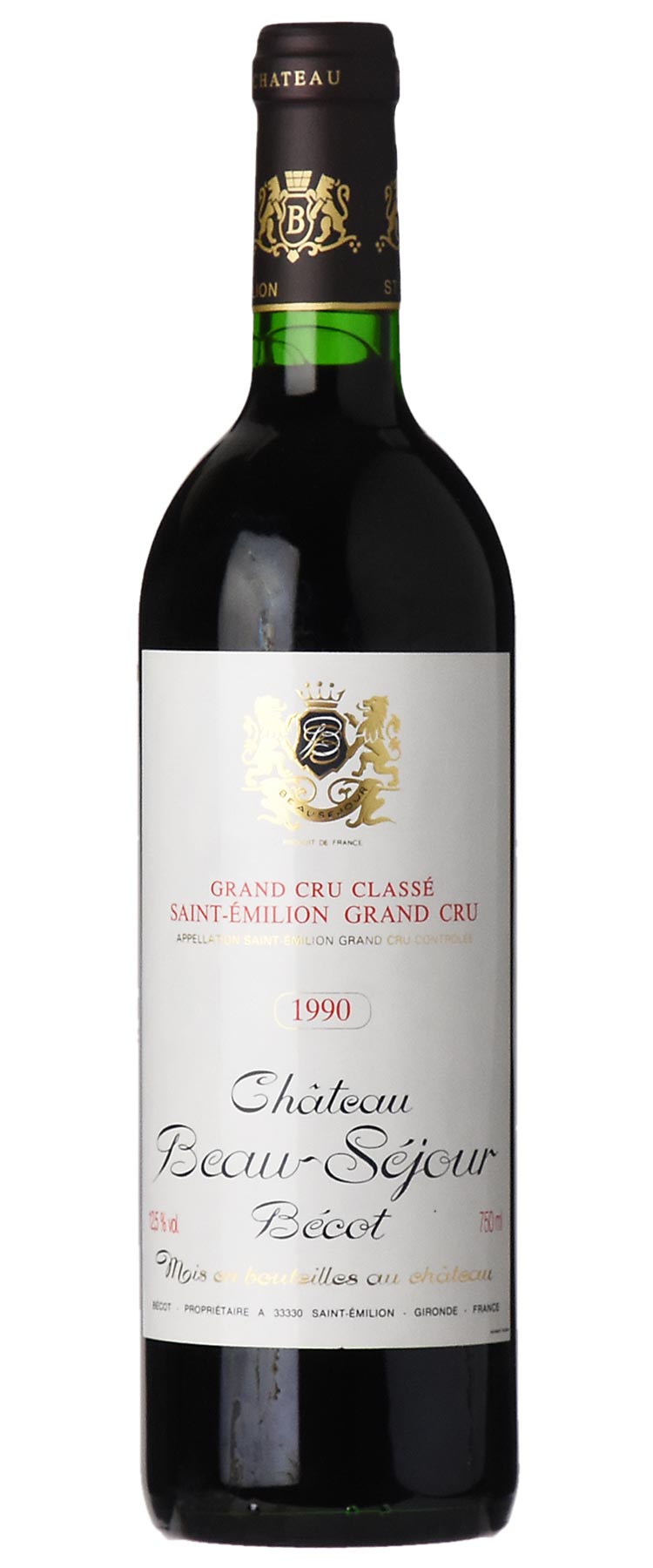 CHATEAU BEAU SEJOUR BECOT RED WINE GRAND CRU CLASSE FRANCE 1990