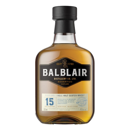 BALBLAIR SCOTCH SINGLE MALT HIGHLAND 15YR 750ML Spirits