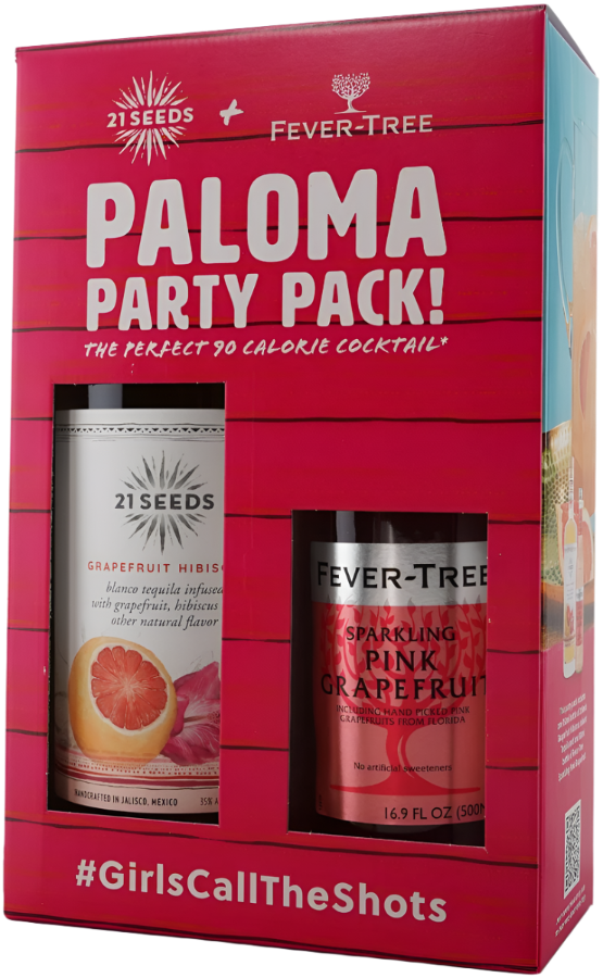 21 SEEDS TEQUILA GRAPEFRUIT HIBISCUS GFT PACK W/ FEVER TREE SPARKLING PINK GRAPEFRUIT 750ML Spirits