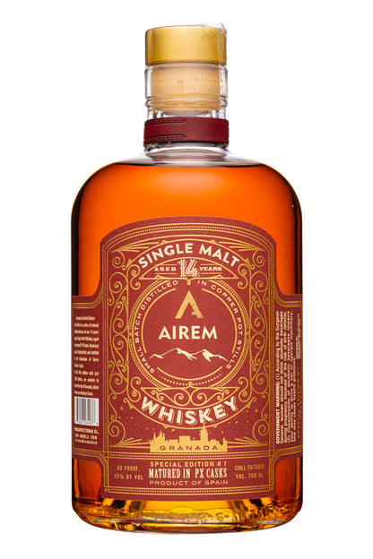 AIREM WHISKEY SINGLE MALT MATURED IN PX CASKS SPECIAL EDITION #1 SPAIN 14YR 750ML Spirits