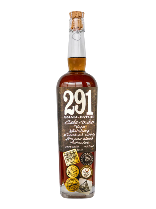 291 COLORADO WHISKEY RYE SMALL BATCH FINISHED WITH ASPEN WOOD STAVES 750ML LIQ