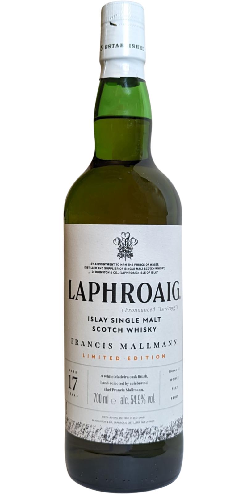 LAPHROAIG SCOTCH SINGLE MALT FRANCIS MALLMANN LIMITED EDITION 17YR 700ML LIQ