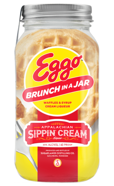 SUGARLANDS LIQUEUR SIPPING CREAM EGGO BRUNCH IN A JAR WAFFLES & SYRUP TENNESSEE 750ML