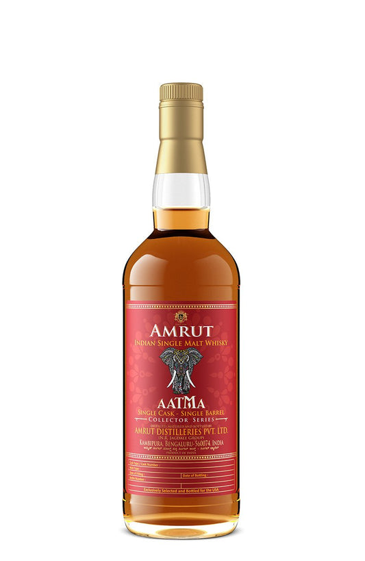 AMRUT AATMA WHISKEY SINGLE MALT COLLECTOR SERIES SINGLE CASK OLOROSO CHERRY BUTT CASK 8YR INDIA 750ML LIQ