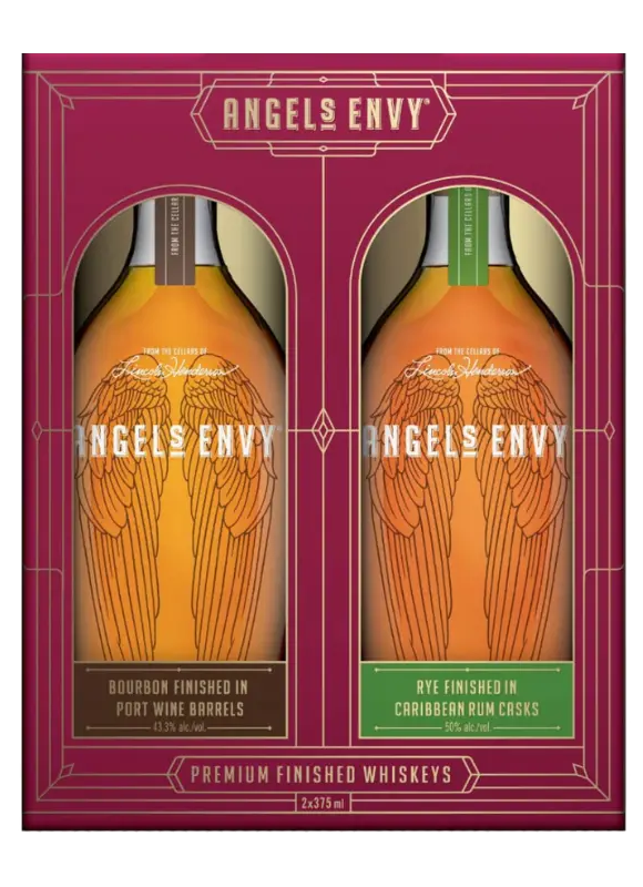 ANGELS ENVY BOURBON & RYE WHISKEY 2X375ML GIFT PACK – Remedy Liquor