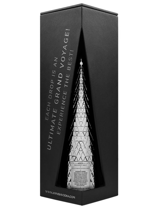 AMNISIA VODKA GRAND VOYAGE CRISTALINO WITH GIFT BOX HANDCRAFTED POLAND 1LI LIQ