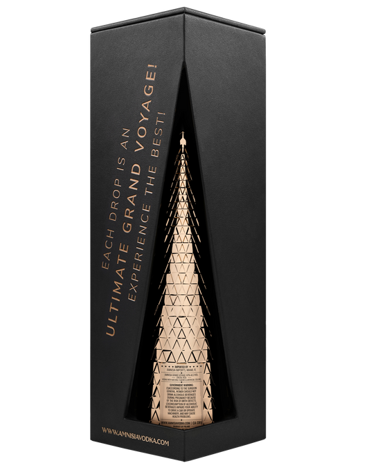 AMNISIA VODKA GRAND VOYAGE CRISTAL ROSE WITH GIFT BOX HANDCRAFTED POLAND 1LI LIQ