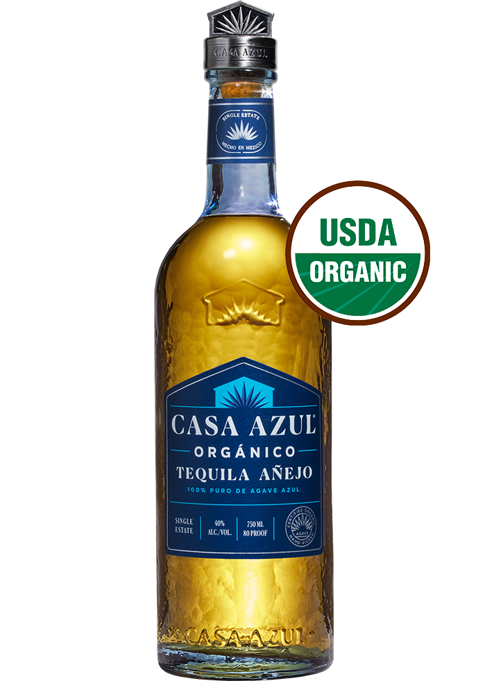 CASA AZUL TEQUILA ANEJO ORGANICO 750ML LIQ