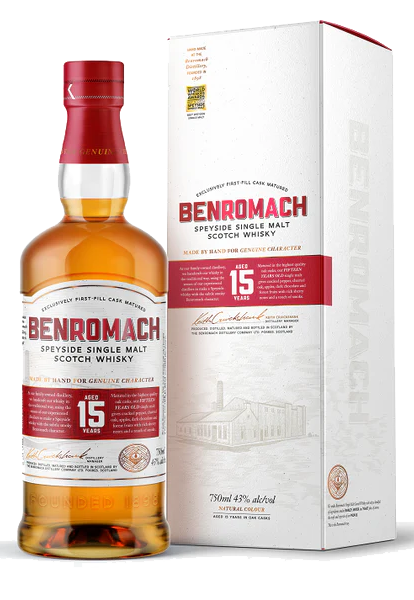 BENROMACH SCOTCH SINGLE MALT SPEYSIDE 86PF 15YR 750ML Spirits