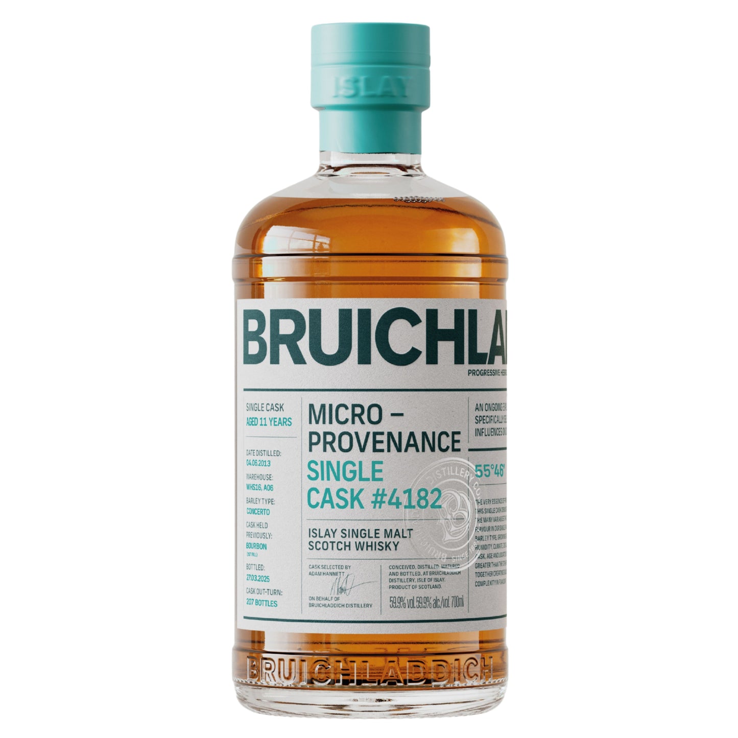 BRUICHLADDICH SCOTCH SINGLE MALT LIMITED SINGLE CASK PRIVATE SELECTION 11YR 700ML