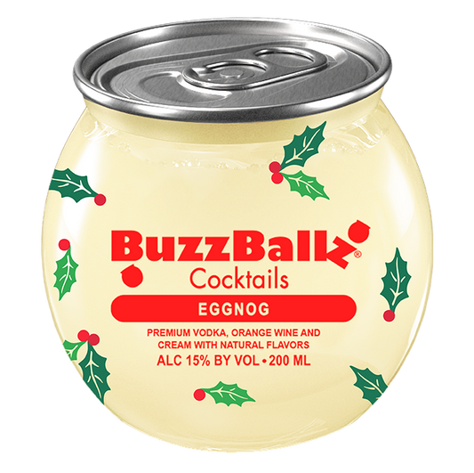 BUZZBALLZ COCKTAILS MIXED DRINKS EGGNOG 200ML LIQ
