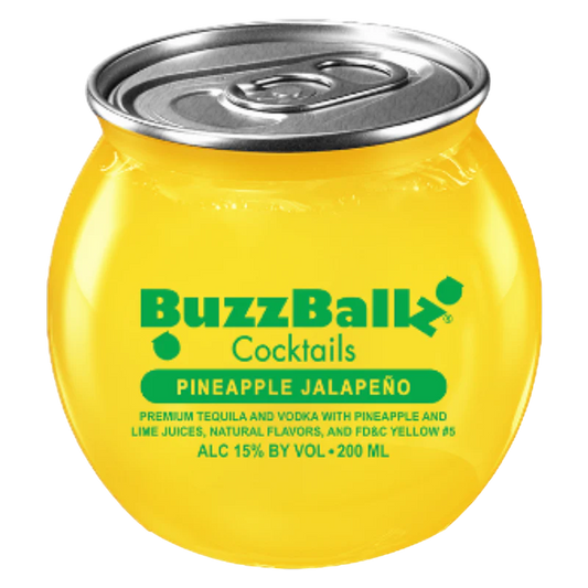 BUZZBALLZ COCKTAILS MIXED DRINKS PINEAPPLE JALAPENO 200ML LIQ