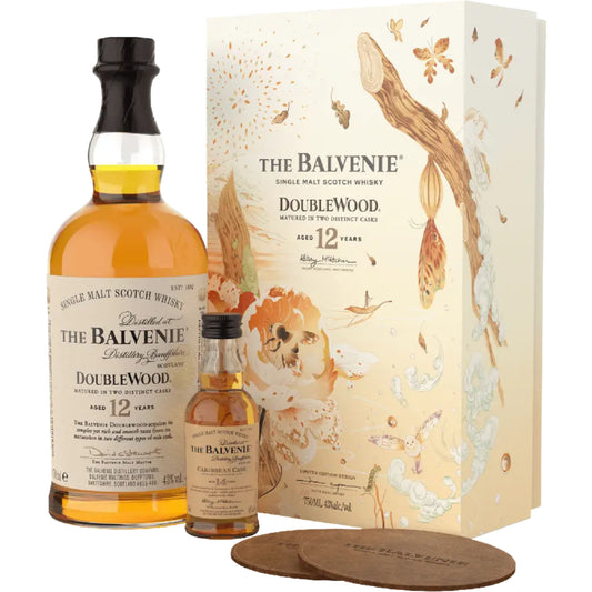 BALVENIE SCOTCH SINGLE MALT DOUBLEWOOD 12YR GIFT PACK 750ML