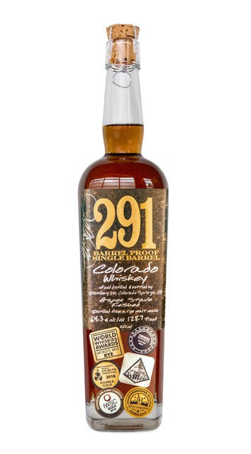 DISTILLERY 291 BOURBON SINGLE BARREL ASPEN STAVE FINISHED COLORADO 100PF 750ML LIQ