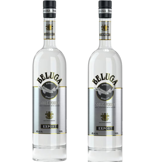 Beluga Noble Vodka Russia 2 Bottle Bundle