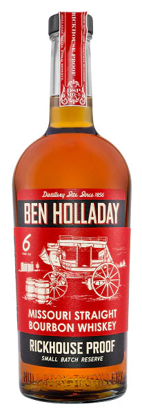 BEN HOLLADAY BOURBON STRAIGHT SMALL BATCH RESERVE RICKHOUSE PROOF 6YR MISSOURI 750ML LIQ