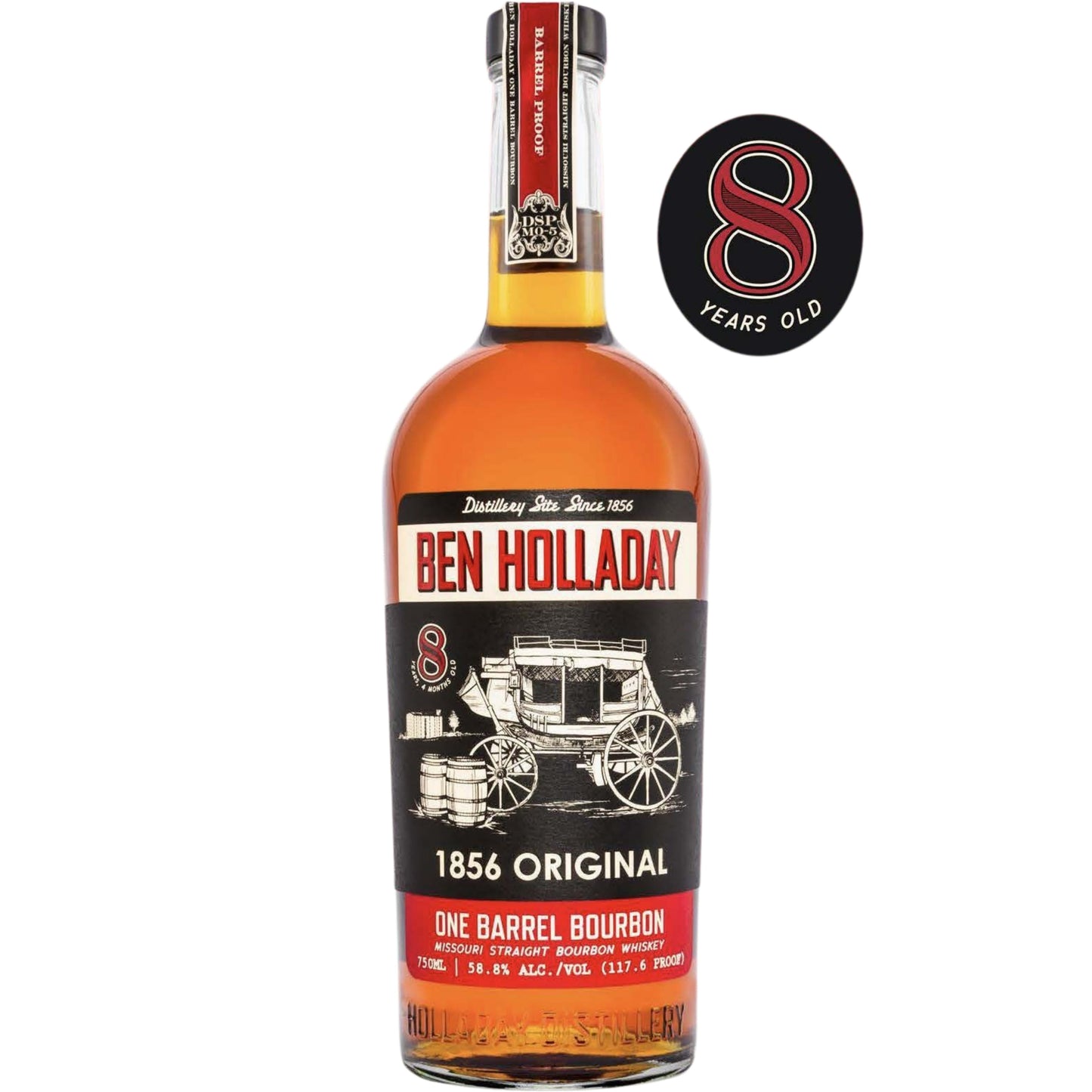 BEN HOLLADAY BOURBON STRAIGHT ONE BARREL BOURBON MISSOURI 8YR 750ML LIQ