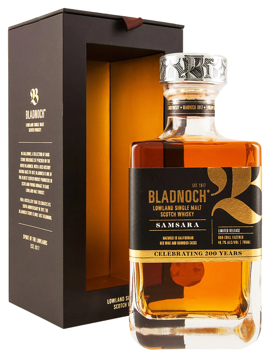 BLADNOCH SAMSARA SCOTCH SINGLE MALT LOWLAND 700ML Spirits
