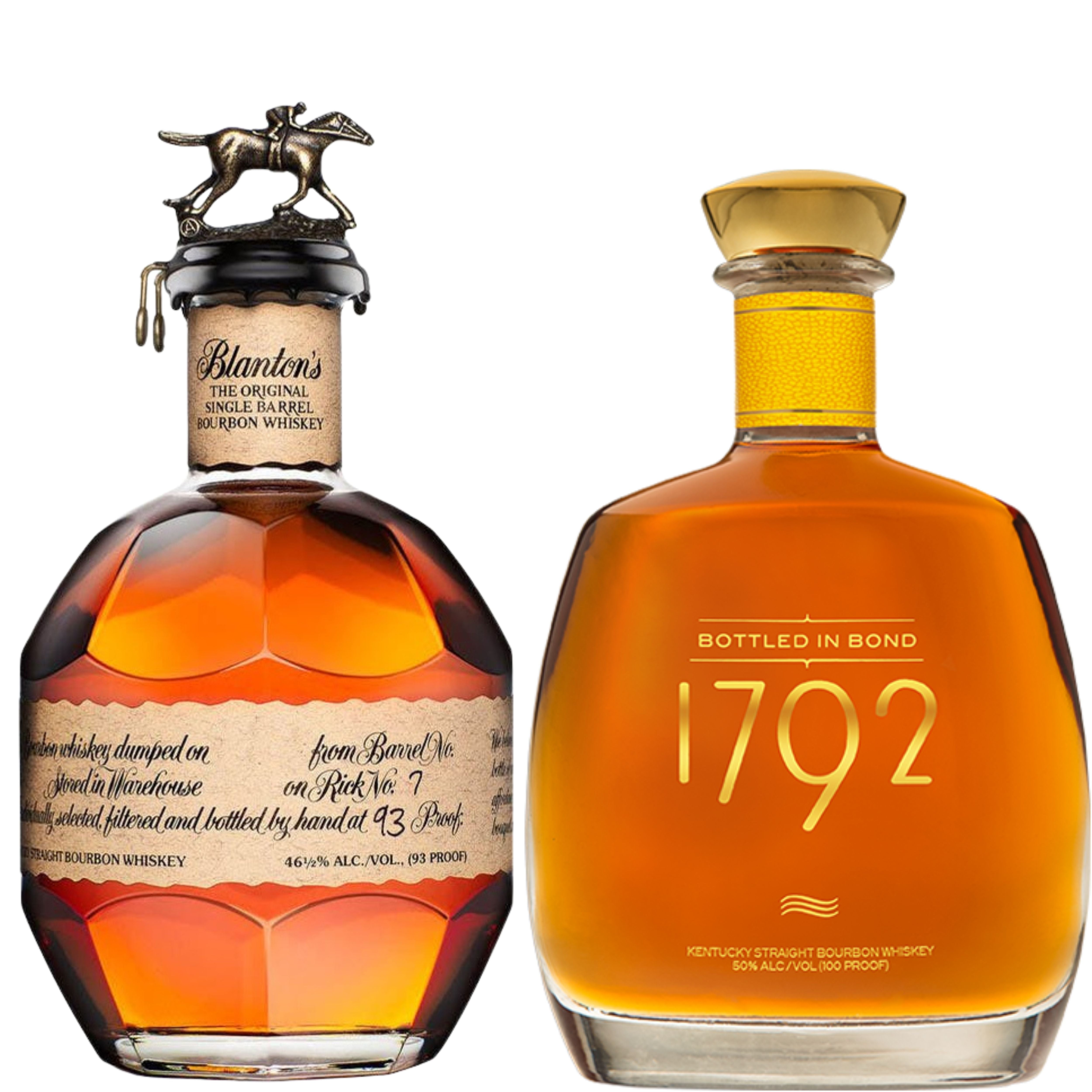 Blantons Bourbon Single Barrel 750ML + 1792 Bourbon Bottled In