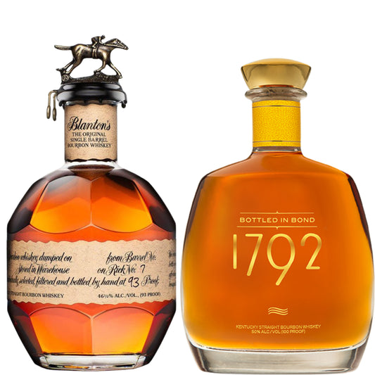 Blantons Bourbon Single Barrel 750ML + 1792 Bourbon Bottled In Bond Single Barrel Select 750ML