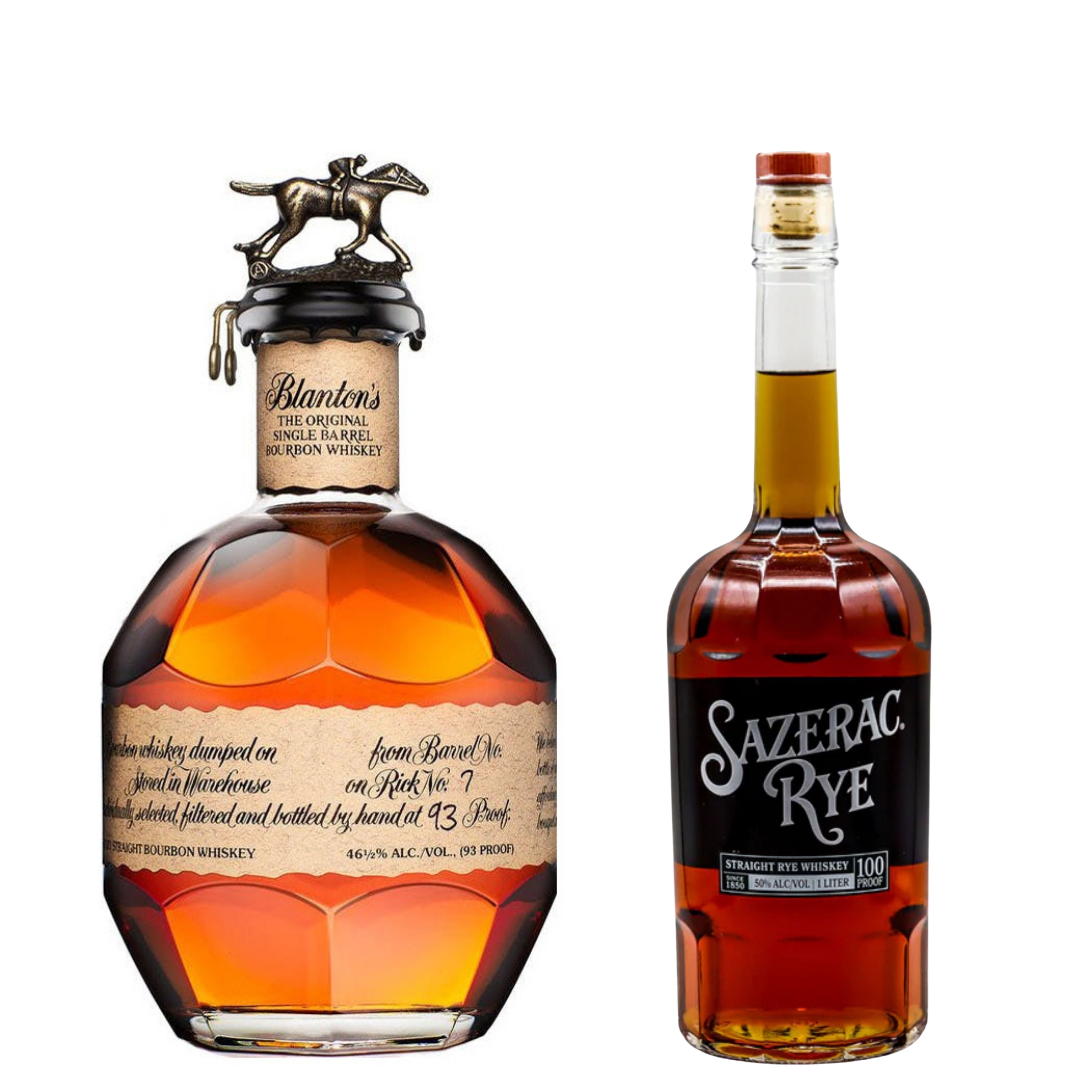 Blanton's Bourbon 750ML + Sazerac Rye 100PF 1LI – Remedy Liquor