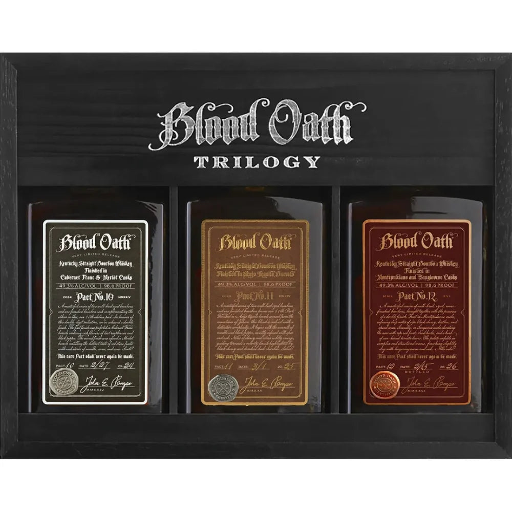 BLOOD OATH BOURBON PACT 10,11,12 TRILOGY PACK 3X750ML LIQ