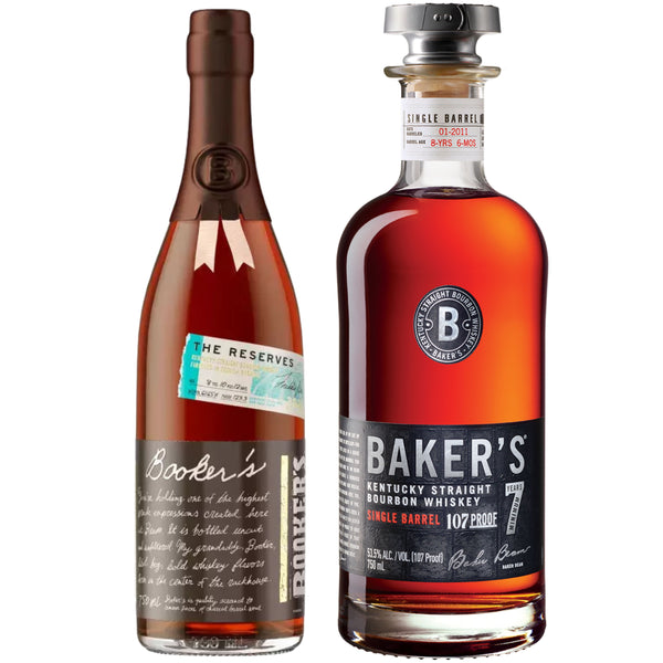 Bookers Bourbon The Reserves 8YR + Bakers Bourbon 7YR 107PF 750ML