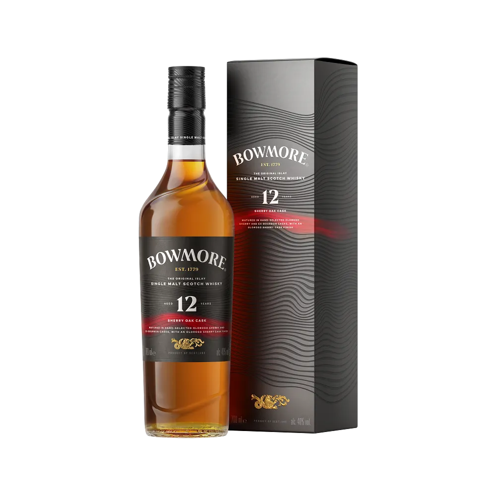BOWMORE SCOTCH SINGLE MALT SHERRY OAK CASK 12YR 750ML LIQ