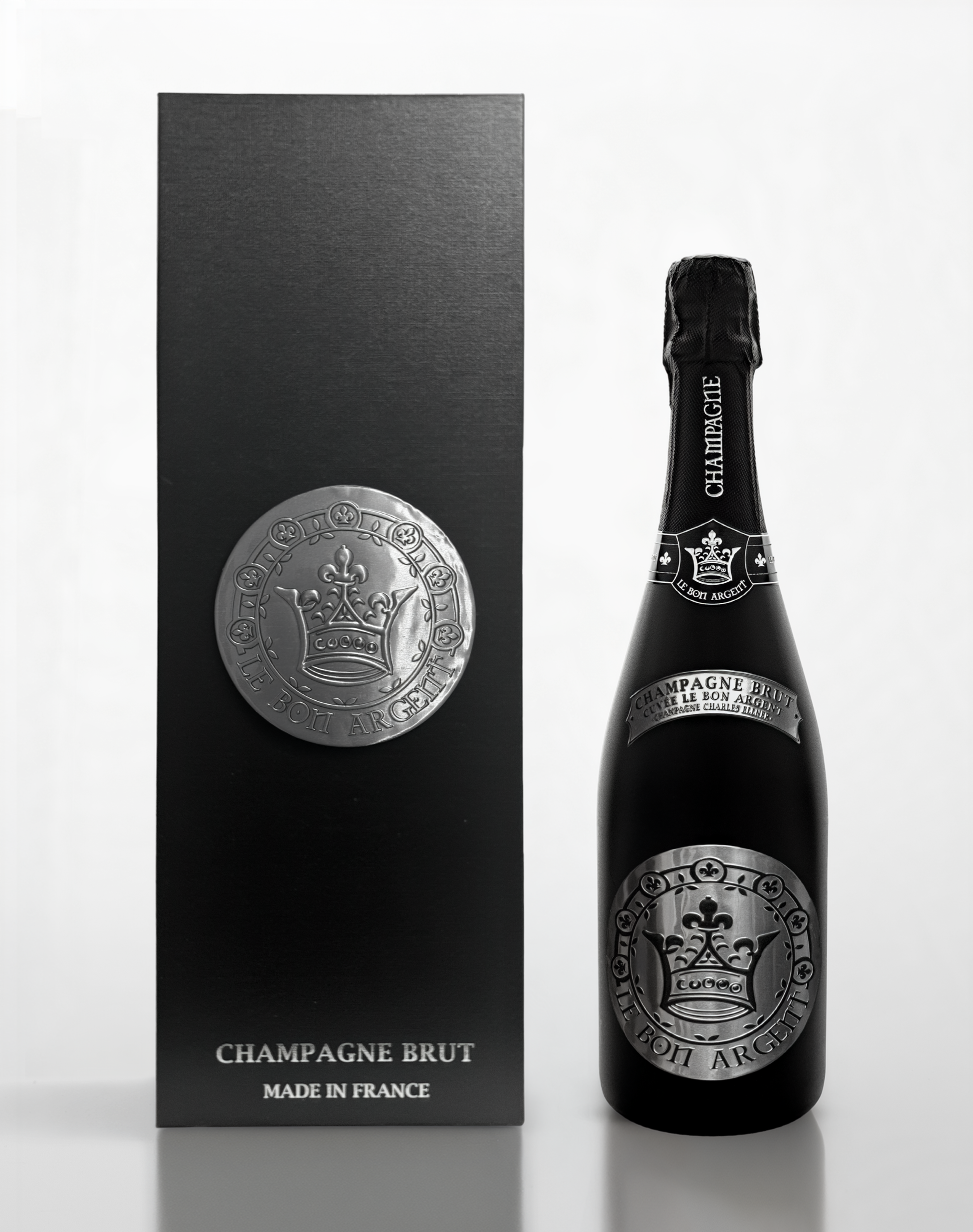 LE BON ARGENT CHAMPAGNE BRUT TRADITION BLACK BOTTLE 750ML WINE