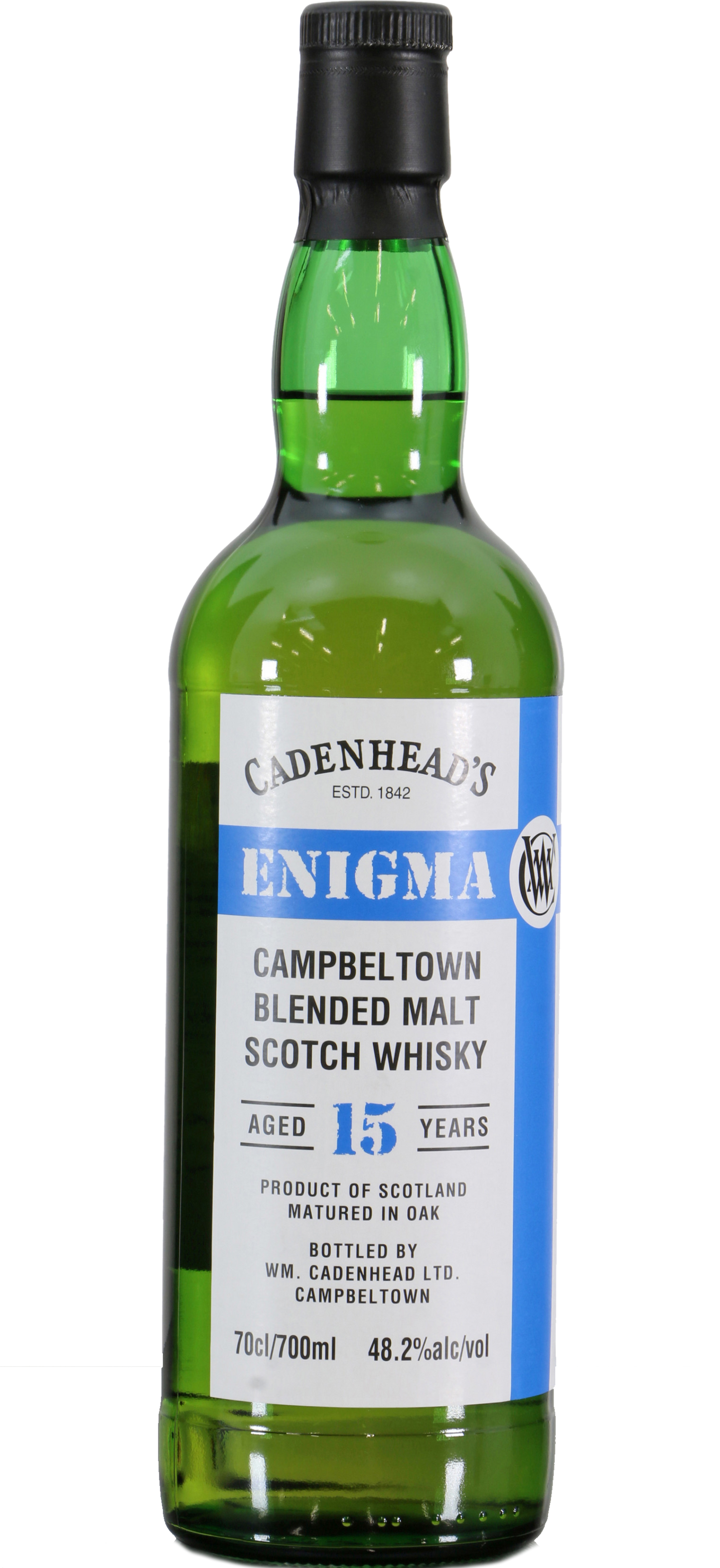 CADENHEADS SCOTCH SINGLE MALT LIMITED ENIGMA EDITION MATURED IN OAK CAMPBELTOWN 15YR 700ML LIQ