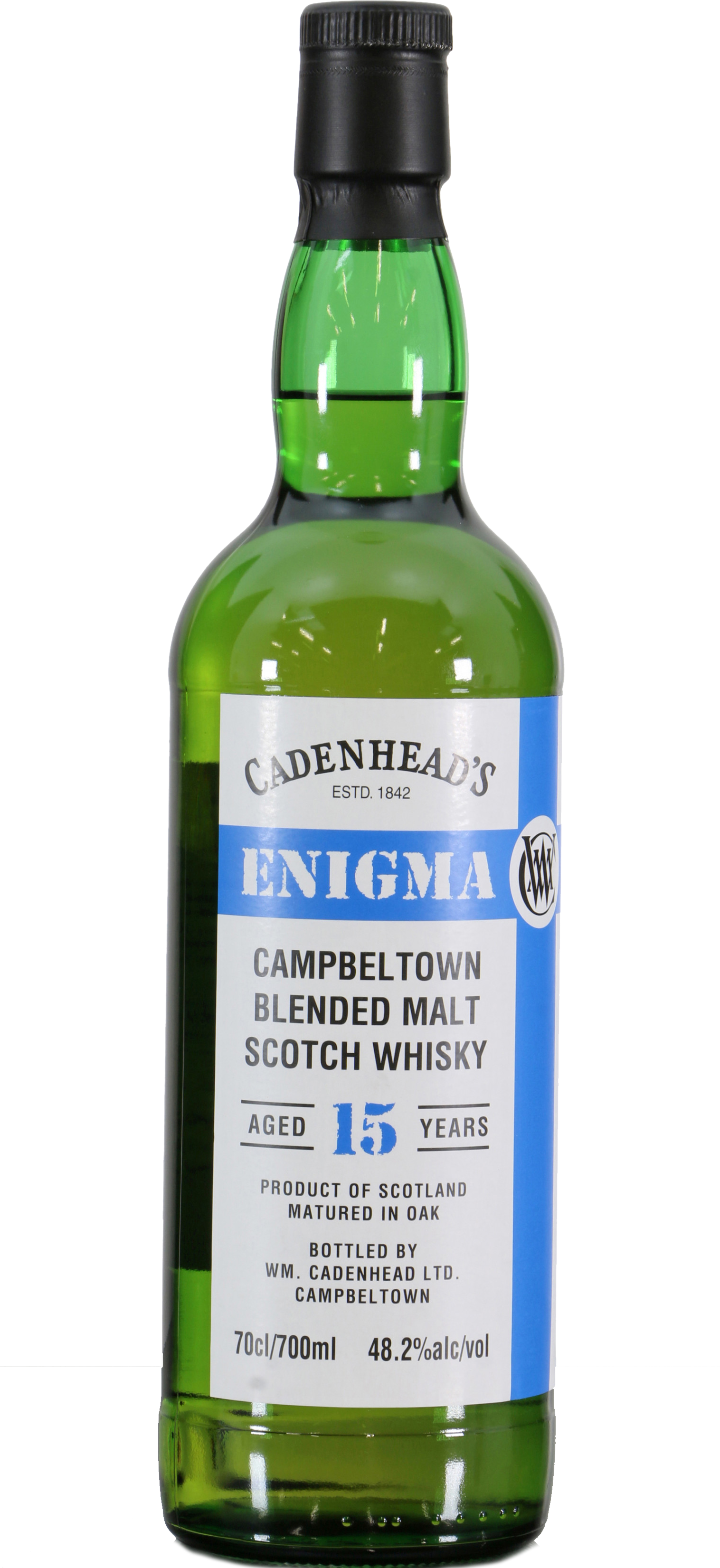 CADENHEADS SCOTCH SINGLE MALT LIMITED ENIGMA EDITION MATURED IN OAK CAMPBELTOWN 15YR 700ML LIQ