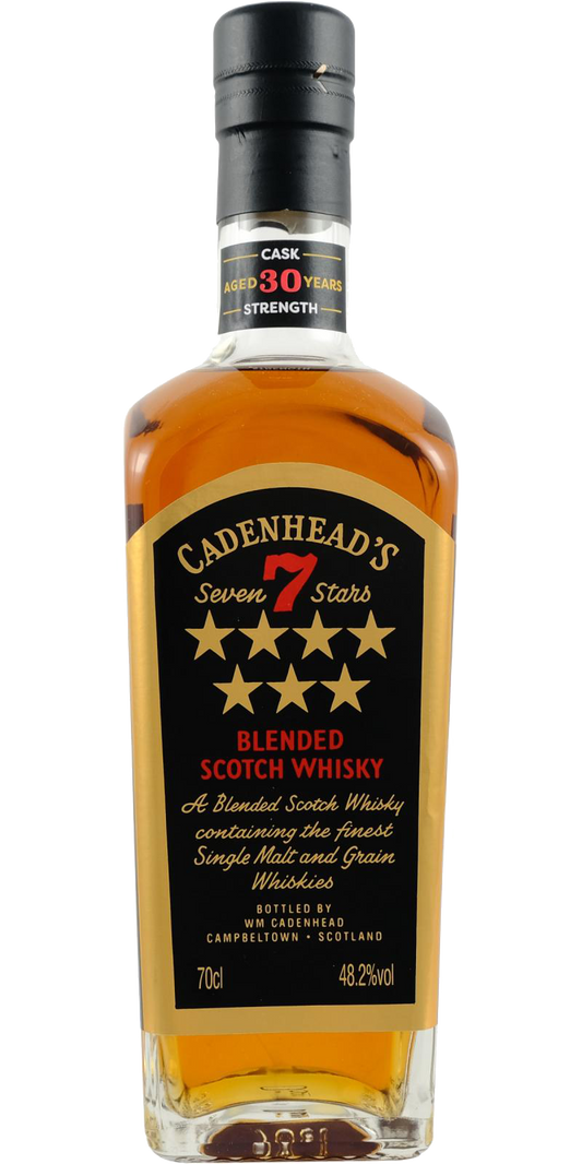 CADENHEADS SEVEN STARS SCOTCH BLENDED CASK STRENGTH 30YR 700ML LIQ