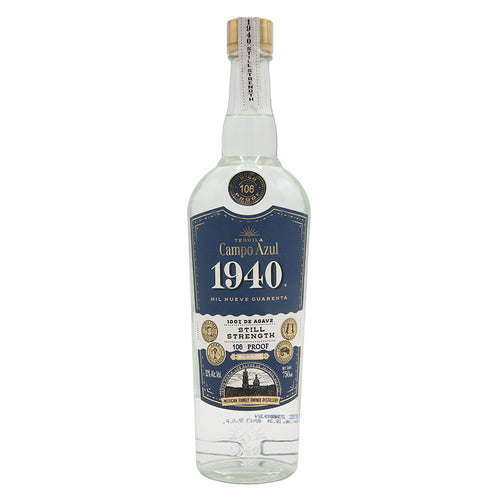 CAMPO AZUL 1940 TEQUILA BLANCO STILL STRENGTH 750ML LIQ