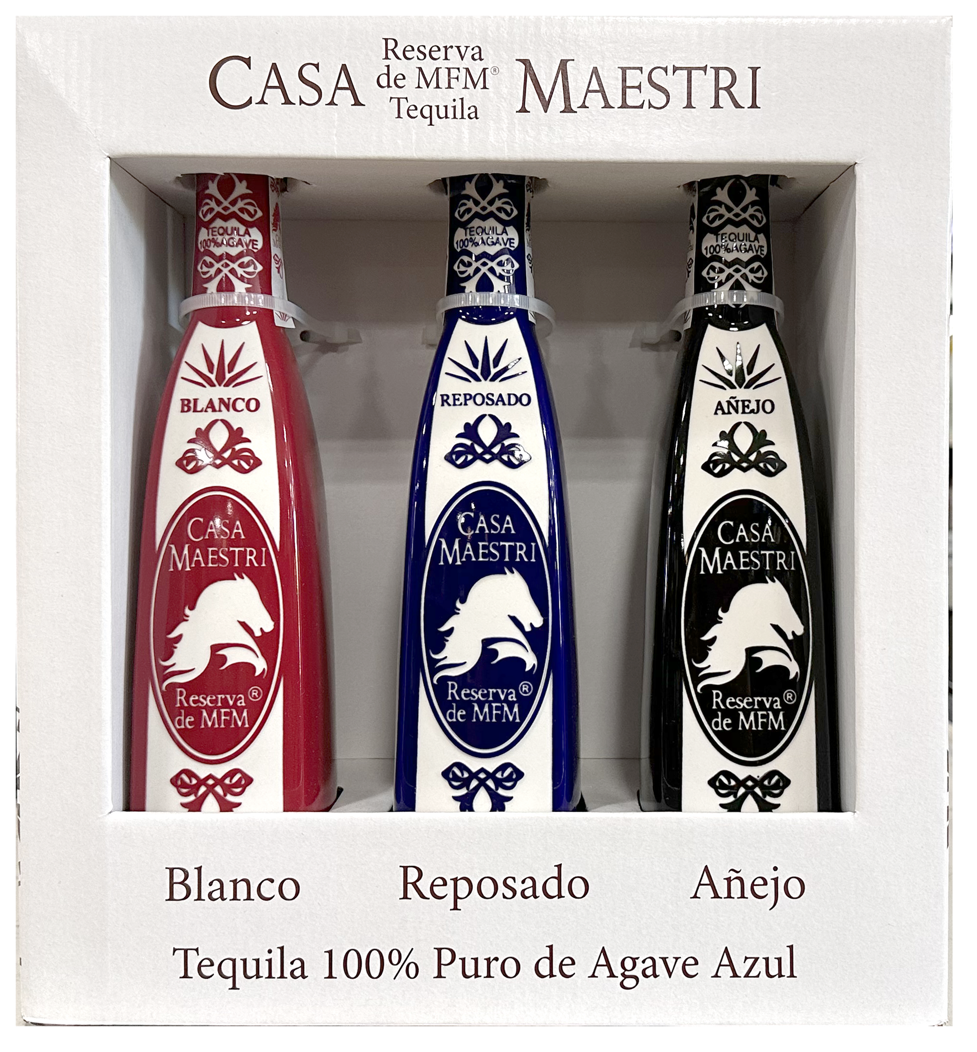CASA MAESTRI TEQUILA GFT PK ( BLANCO, REPO, ANEJO ) 3X375ML LIQ