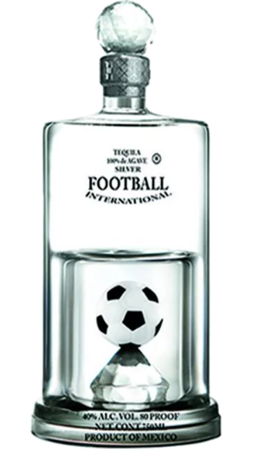 Casino Tequila Blanco Futbol Edition 750ml, featuring a vibrant soccer-themed label on a clear bottle filled with crystal-clear tequila, symbolizing sportsmanship and celebration.