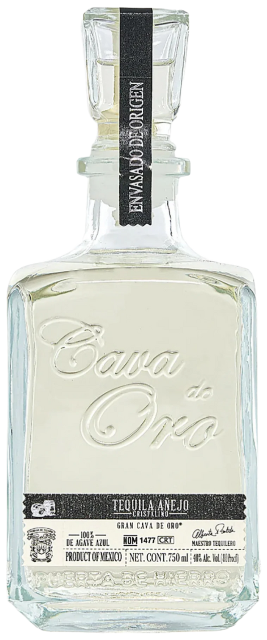 CAVA DE ORO TEQUILA ANEJO CRISTALINO 750ML LIQ