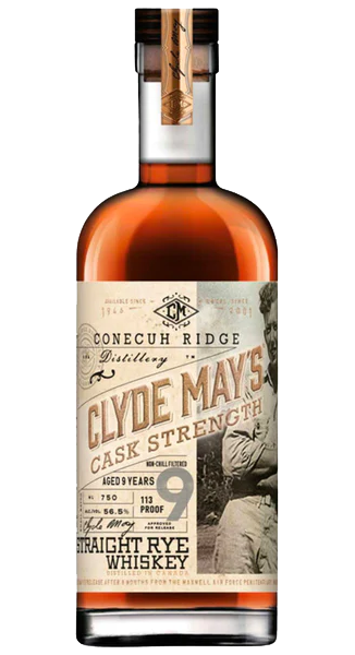 CLYDE MAYS WHISKEY RYE STRAIGHT CASK STRENGTH CONECUH RIDGE 9YR 750ML LIQ