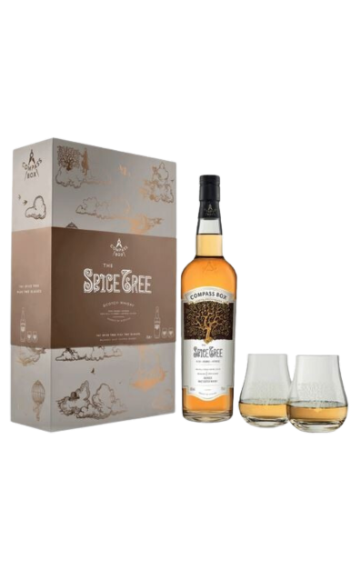 COMPASS BOX SCOTCH THE SPICE TREE WITH 2 GLASSES