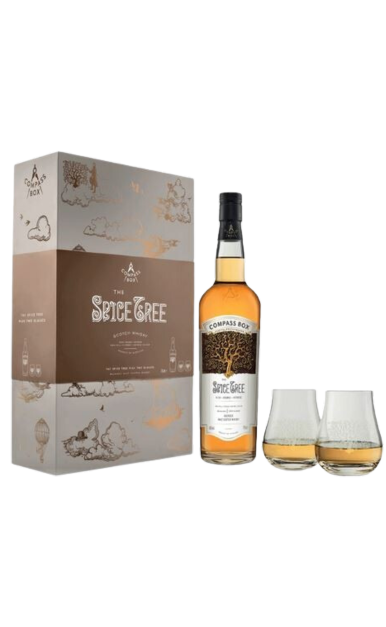 COMPASS BOX THE SPICE TREE BLENDED SCOTCH W/ 2 GLASSES 92PF 750ML LIQ