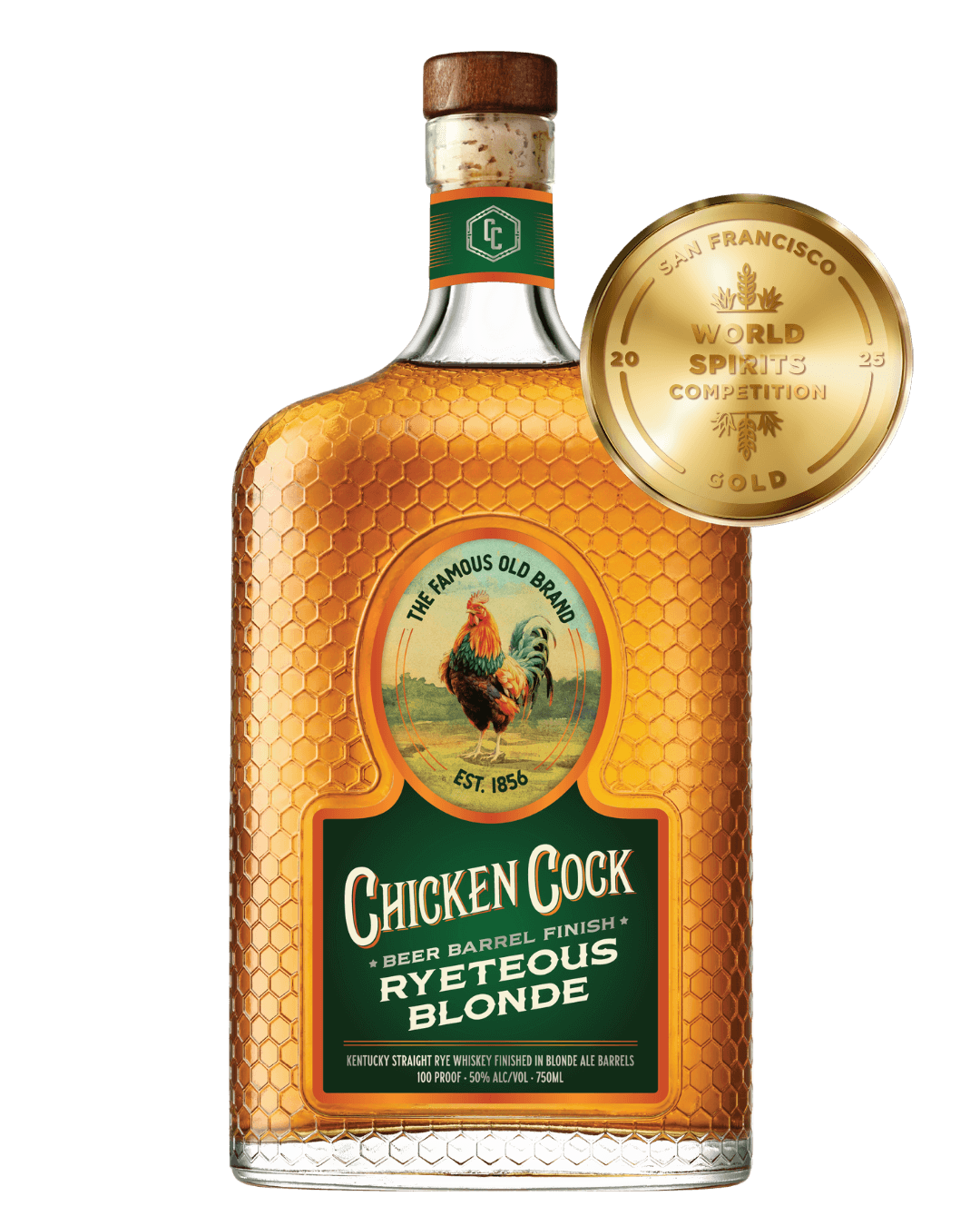 CHICKEN COCK WHISKEY RYETEOUS BLONDE BEER BARREL FINISH KENTUCKY 750ML LIQ