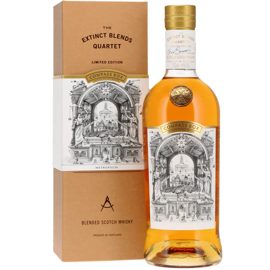COMPASS BOX METROPOLIS SCOTCH BLENDED EXTINCT BLENDS QUARTET LIMITED 750ML LIQ