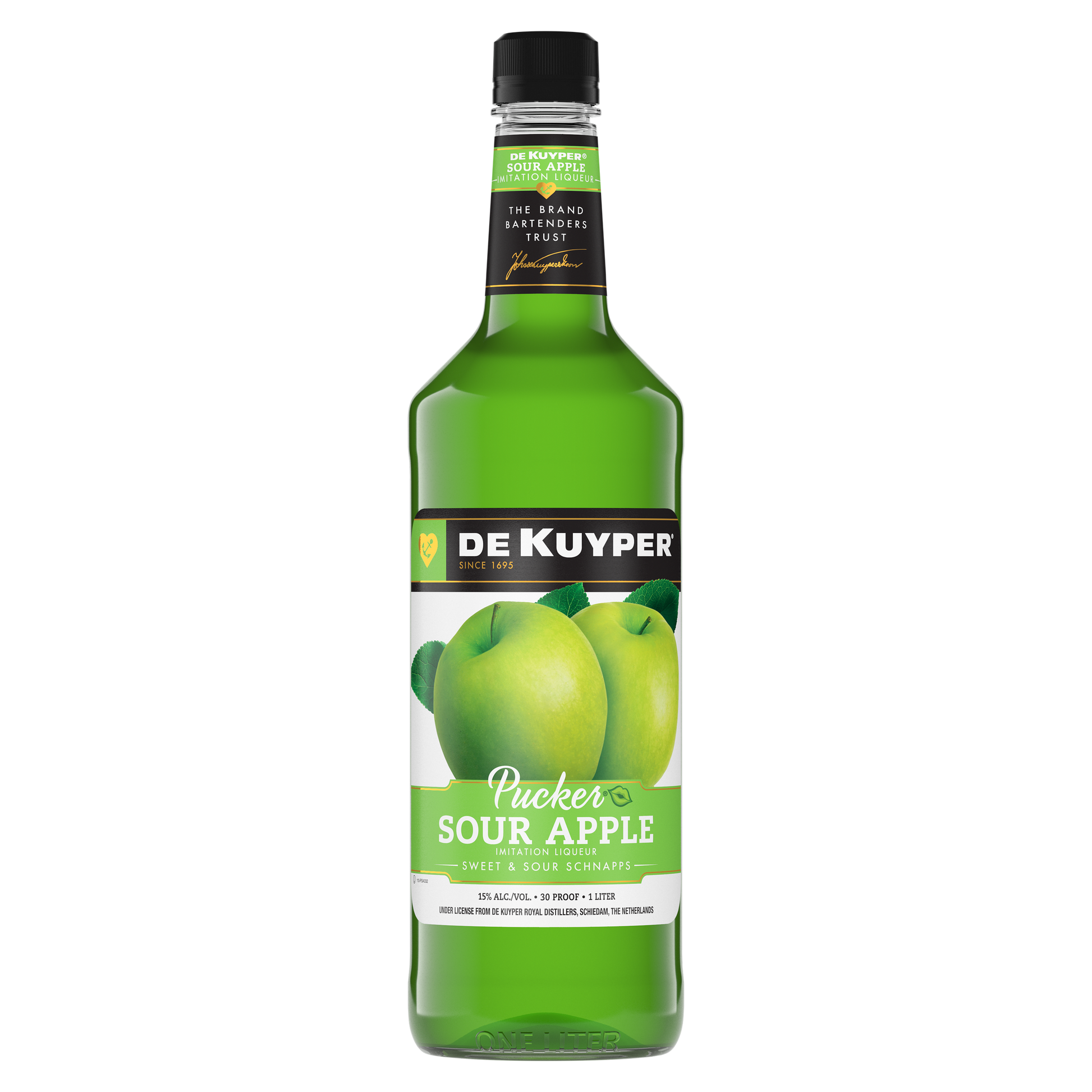 DEKUYPER SOUR APPLE PUCKER 750ML Spirits